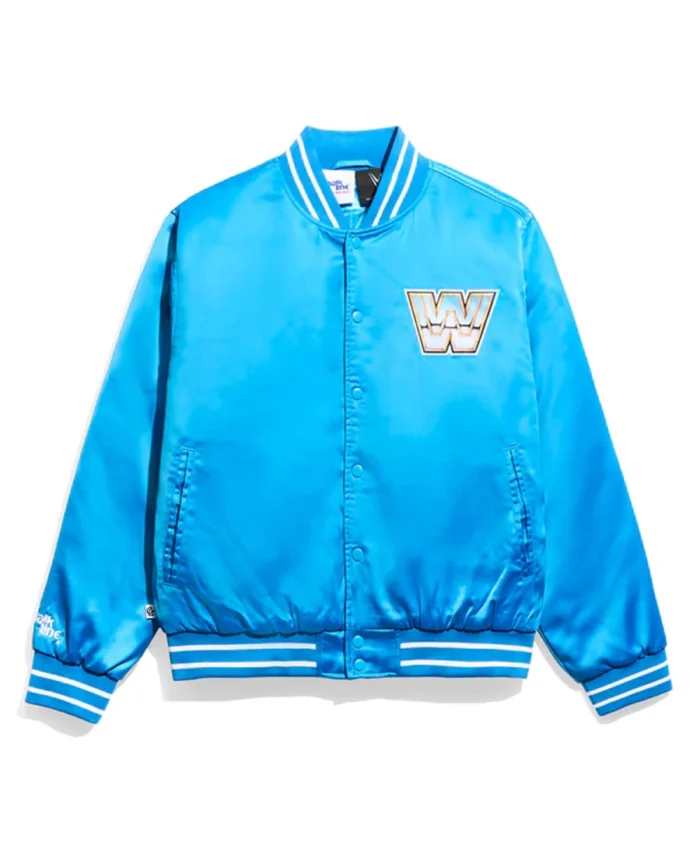 Wwe Og Legends Blue Quilted Satin Jacket - Trendy Leather Jackets