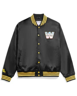 WWE Vintage Quilted Satin Jacket - Trendy Leather Jackets