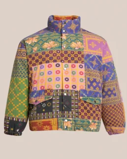 Ayubia Printed Tapestry Thanksgiving Puffer Jacket - Trendy Leather Jackets