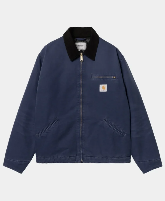 Carhartt Og Detroit Jacket Blue - Trendy Leather Jackets