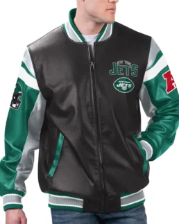 Carl Banks G-III New York Jets Varsity Jacket - Trendy Leather Jackets