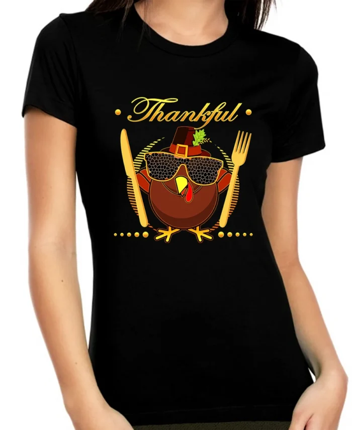 Funny Thanksgiving Turkey T-Shirt - Trendy Leather Jackets