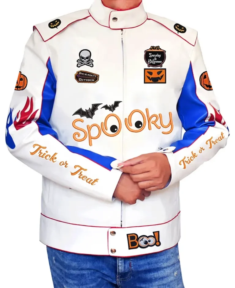 Halloween Spooky Trick Or Treat Leather Jacket - Trendy Leather Jackets