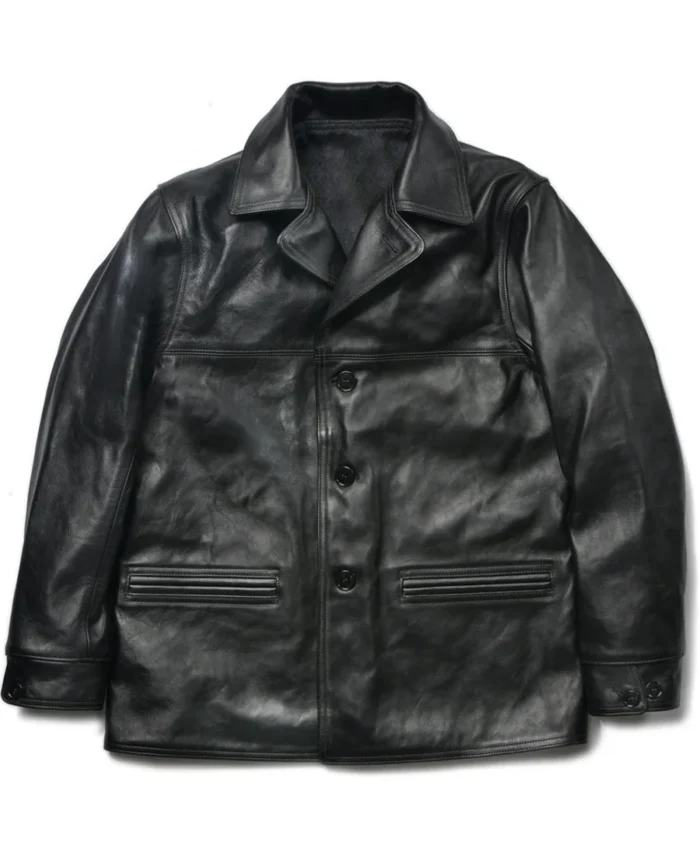 Horse Hide Car Black Coat - Trendy Leather Jackets