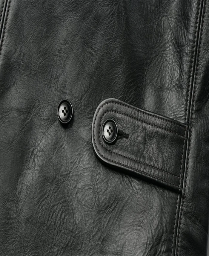 Horse Hide Car Black Coat Close Up - Trendy Leather Jackets