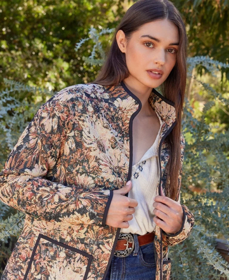 Jayde Tapestry Thanksgiving Jacket - Trendy Leather Jackets