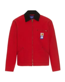 Kanye West Carhartt Blue jacket Red Front Jacket - Trendy Leather Jackets