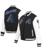 MLB Arizona Diamondbacks Black Retro Classic Varsity Jacket - Trendy Leather Jackets