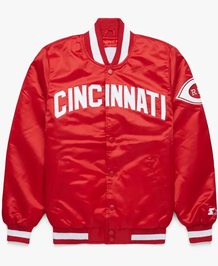 Mlb Cincinnati Reds Red Satin Jacket - Trendy Leather Jackets