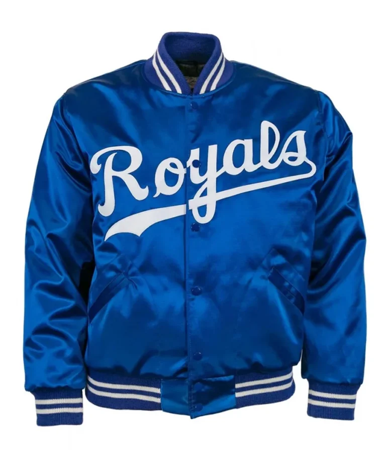 MLB Kansas City Royals 1969 Bomber Satin Jacket - Trendy Leather Jackets