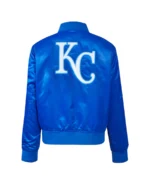 MLB Kansas City Royals Royal Classic Satin Jacket Back - Trendy Leather Jackets