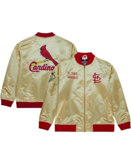 MLB St. Louis Cardinals Gold OG 2.0 Satin Jacket - Trendy Leather Jackets