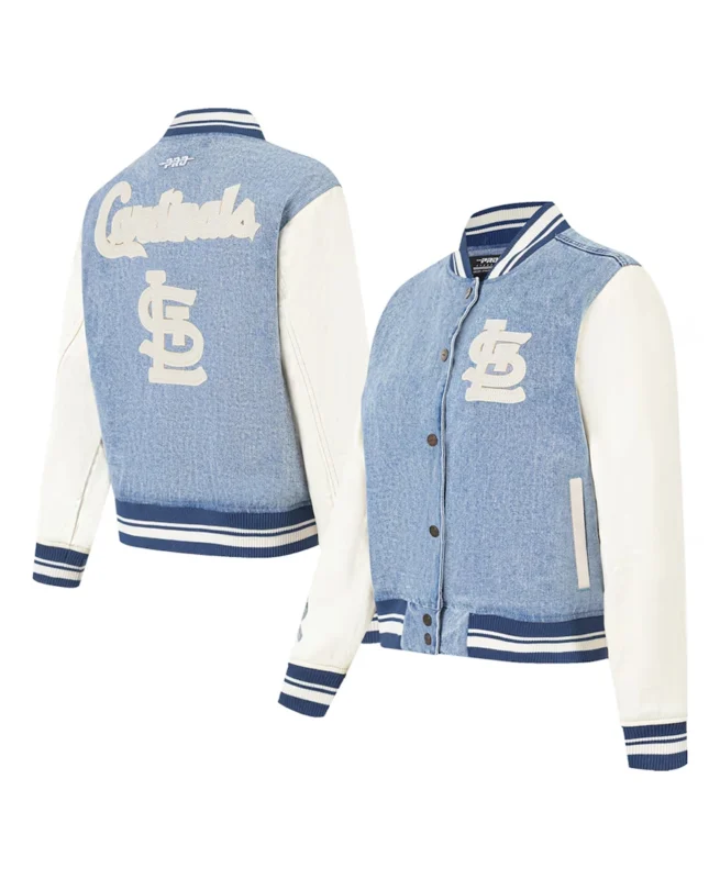 MLB St. Louis Cardinals Pro Standard Denim Varsity Jacket - Trendy Leather Jackets