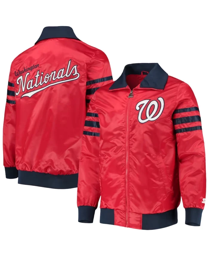 Mlb Washington Nationals Starter Captain Ii Varsity Jacket - Trendy Leather Jackets