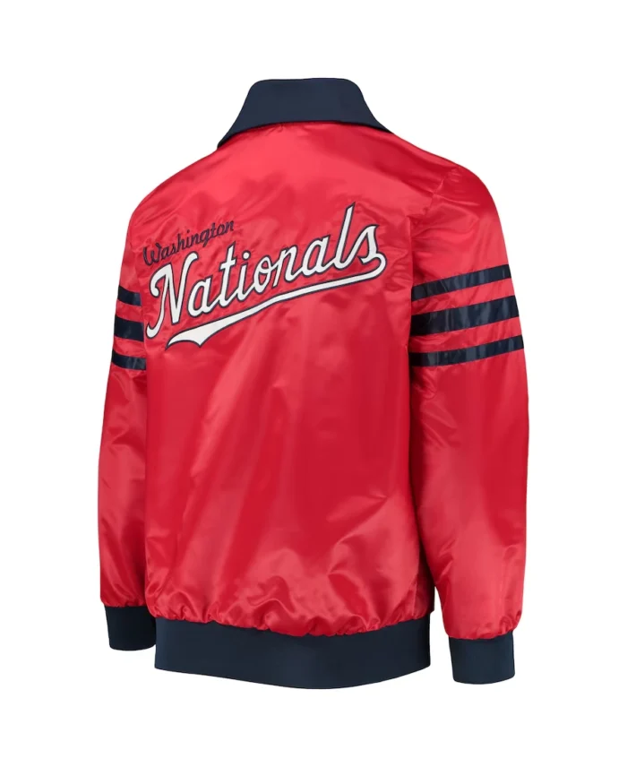 Mlb Washington Nationals Starter Captain Ii Varsity Jacket Back - Trendy Leather Jackets