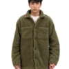 Men's Oversized Sherpa Olive Jacket