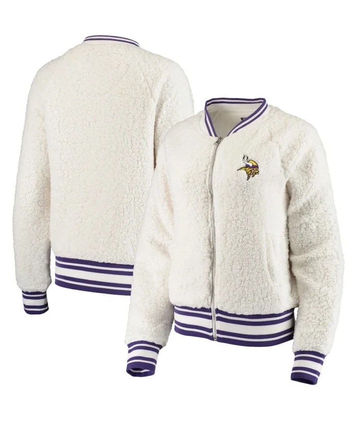 Minnesota Vikings Athletic Sherpa Jacket - Trendy Leather Jackets