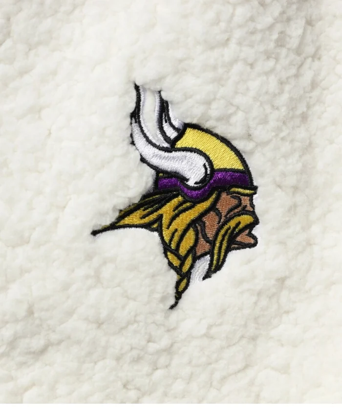 Minnesota Vikings Athletic Sherpa Jacket Logo - Trendy Leather Jackets