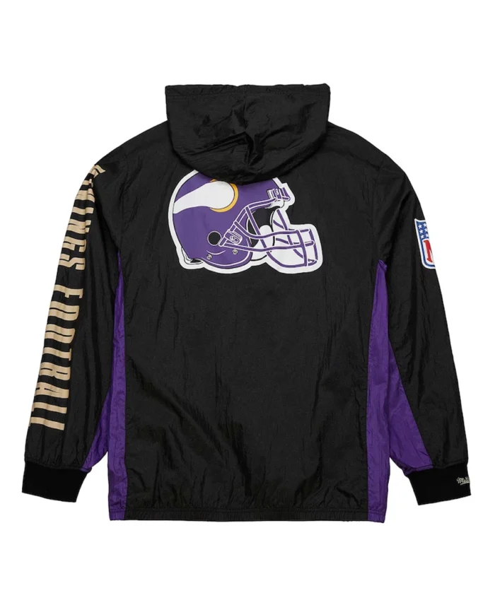 Minnesota Vikings Og 2.0 Anorak Vintage Windbreaker Jacket Back - Trendy Leather Jackets