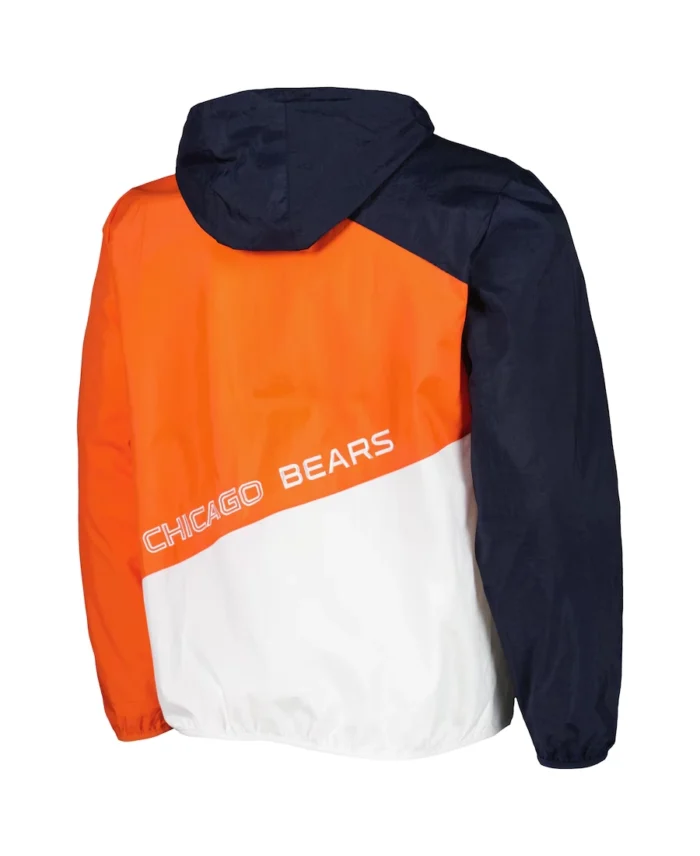 Nfl Tommy Hilfiger Chicago Bears Navy &Amp; Orange Bill Jacket Back - Trendy Leather Jackets