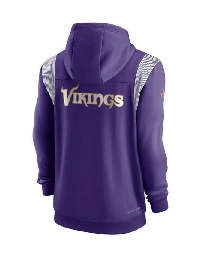 Nike Purple Minnesota Vikings Performance Jacket Back - Trendy Leather Jackets