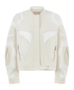 Nocturne Trimmed Bomber Jacket - Trendy Leather Jackets