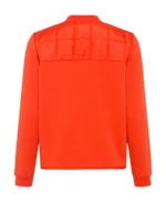 Olsen Mixed Media Orange Jacket Back - Trendy Leather Jackets