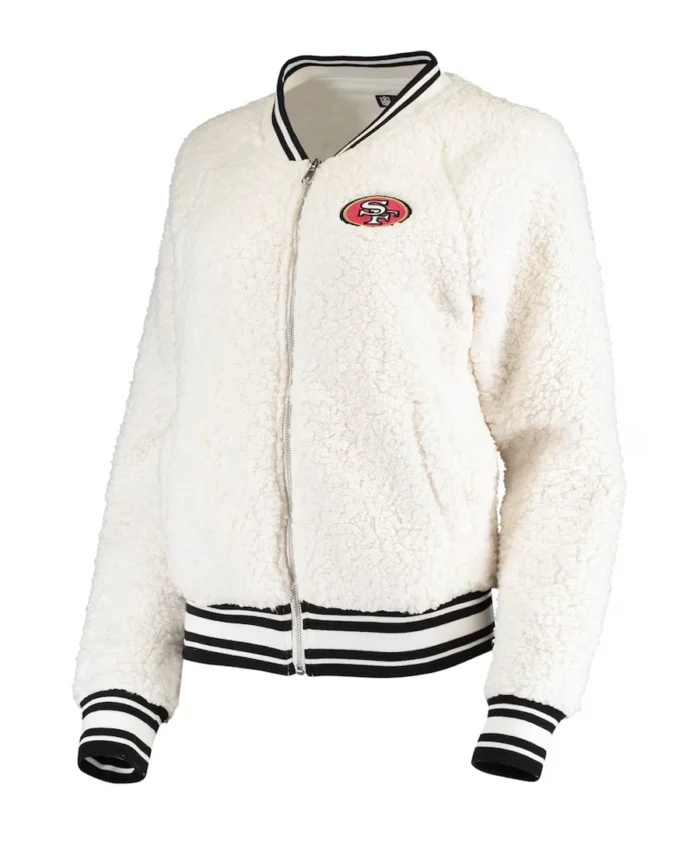 San Francisco 49Ers New Era Sherpa Jacket Black Front