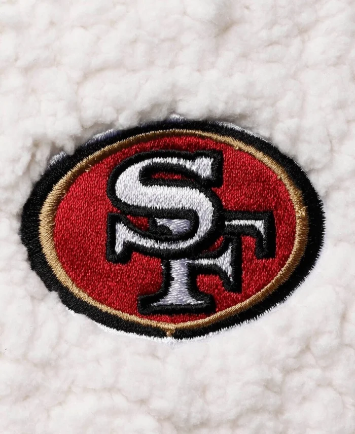 San Francisco 49Ers New Era Sherpa Jacket Black Logo