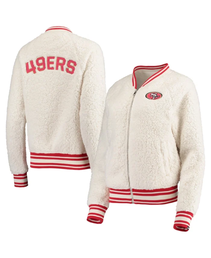 San Francisco 49Ers New Era Sherpa Jacket Red