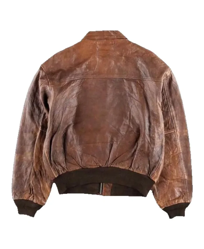 Shop 80S A2 Flight Vintage Style Military Brown Leather Jacket For Men And Women On Sale - Trendy Leather Jackets