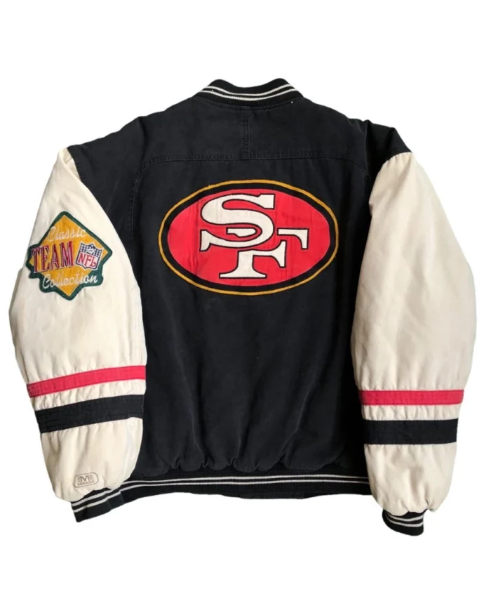 Shop 90’S San Francisco 49Ers Mirage Nfl Bomber Jacket For Men And Women On Sale - Trendy Leather Jackets