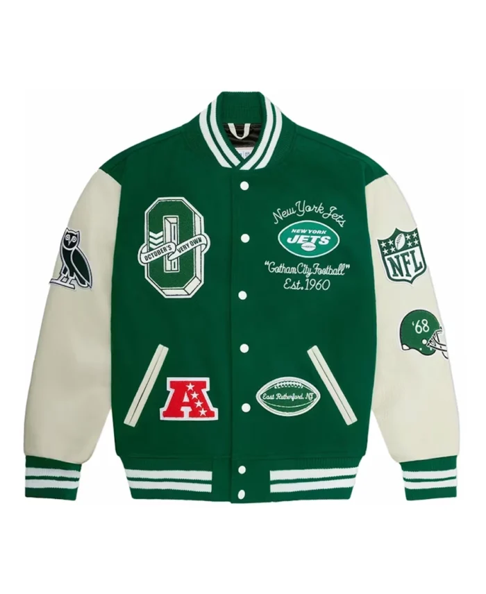 Shop Action Bronson New York Jets Ovo Jacket For Men And Women On Sale - Trendy Leather Jackets