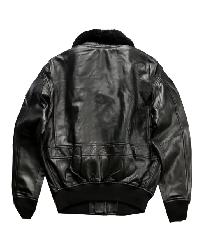 Shop Avirex American Flight Cowhide Black Bomber Leather Jacket For Men And Women On Sale - Trendy Leather Jackets