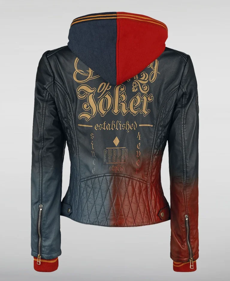 Shop Daddys Lil Monster Harley Quinn Leather Jacket For Women On Sale - Trendy Leather Jackets