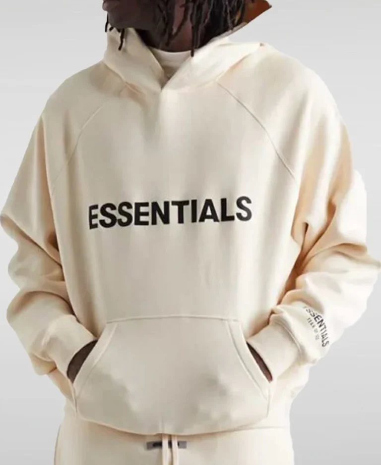 Shop Fear of God Essentials Pullover Hoodie For Men And Women On Sale - Trendy Leather Jackets