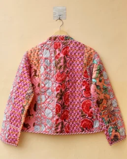 Shop Kimono Indian Hand Printed Vintage Style Boho Jacket For Women On Sale - Trendy Leather Jackets