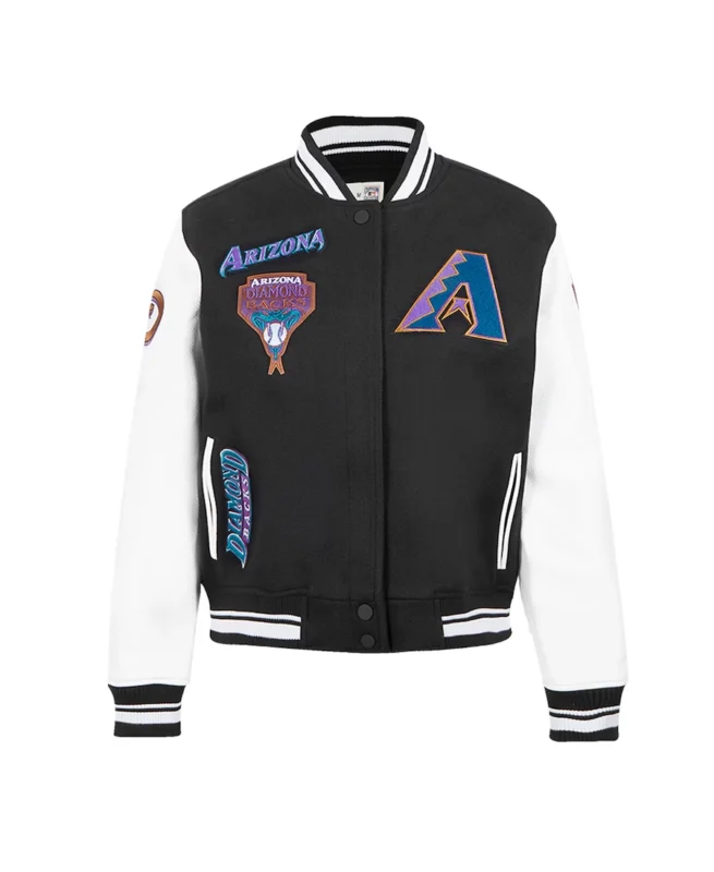 Shop MLB Arizona Diamondbacks Black Retro Classic Varsity Jacket For Men And Women On Sale - Trendy Leather Jackets