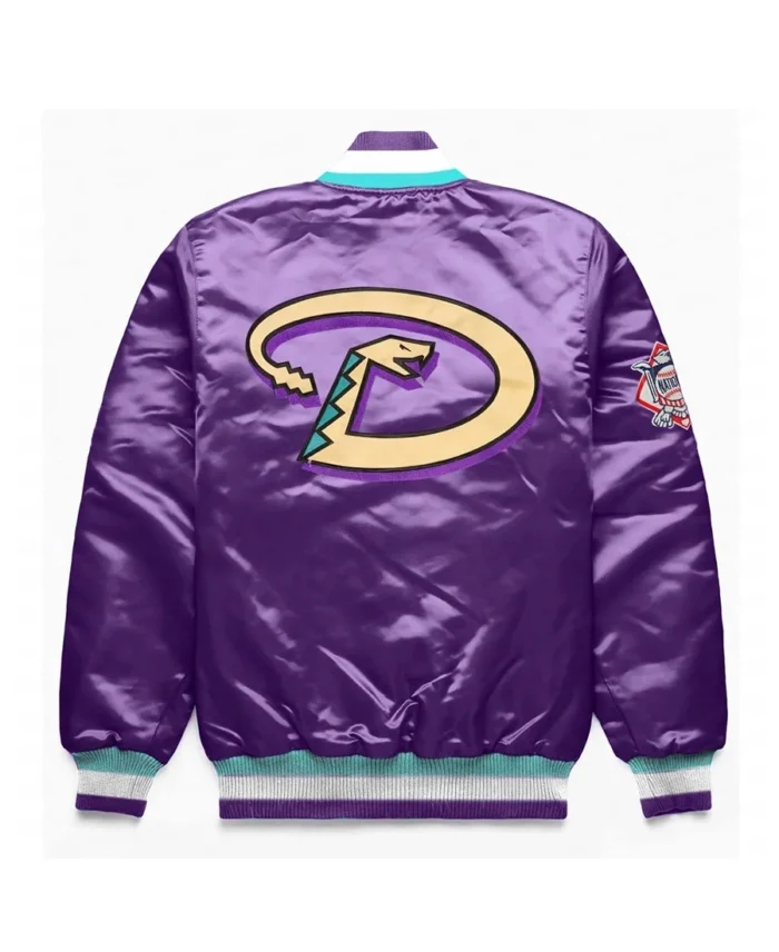 Shop Mlb Arizona Diamondbacks Exclusive Purple Satin Jacket For Men And Women On Sale - Trendy Leather Jackets