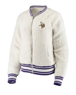 Shop Minnesota Vikings Athletic Sherpa Jacket For Men And Women On Sale - Trendy Leather Jackets