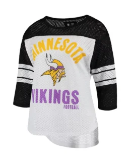 Shop Minnesota Vikings First Team Sleeve Mesh T-Shirt For Women On Sale - Trendy Leather Jackets