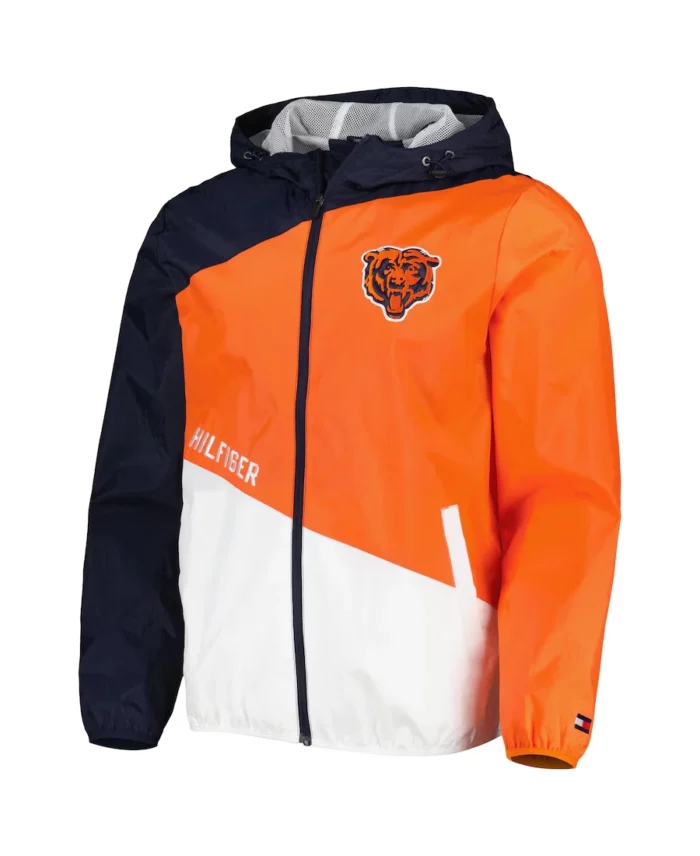 Shop Nfl Tommy Hilfiger Chicago Bears Navy &Amp; Orange Bill Jacket For Men And Women On Sale - Trendy Leather Jackets