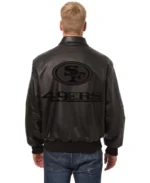 Shop San Francisco 49ers JH Design Tonal Leather Jacket For Men And Women On Sale - Trendy Leather Jackets