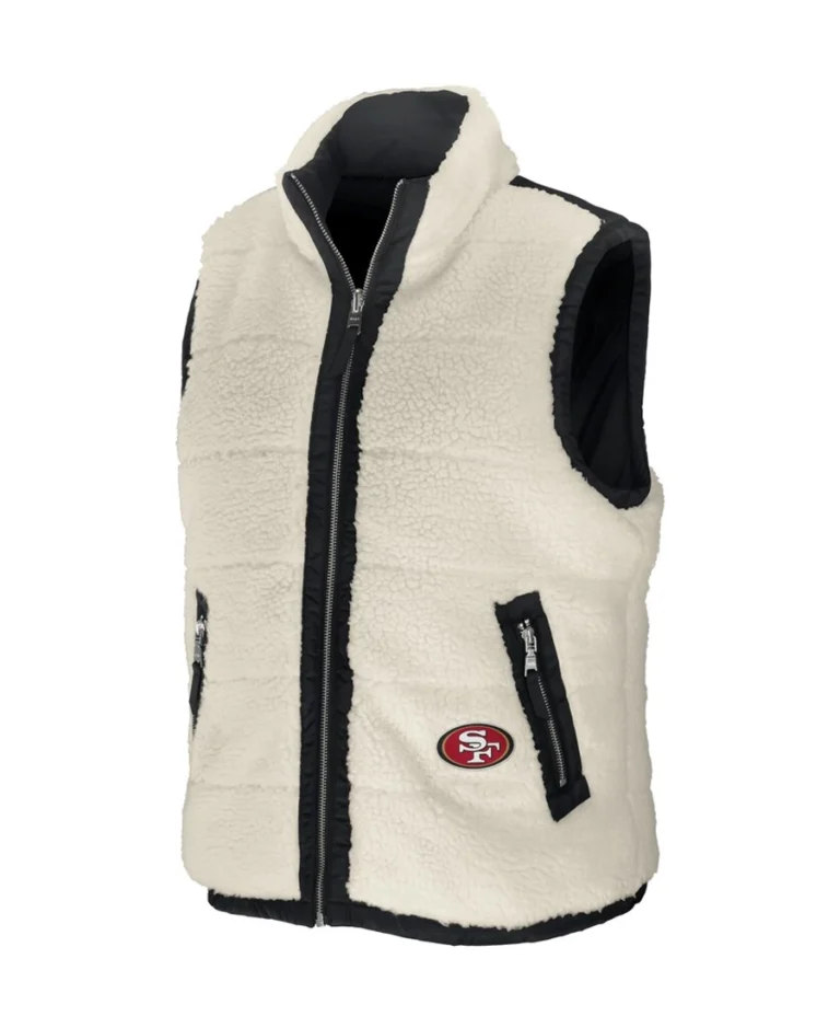 Shop San Francisco 49ers Reversible Sherpa Vest For Men And Women On Sale - Trendy Leather Jackets