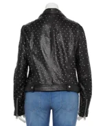 Shop Whet Blu Claudia Studded Leather Jacket For Women On Sale - Trendy Leather Jackets