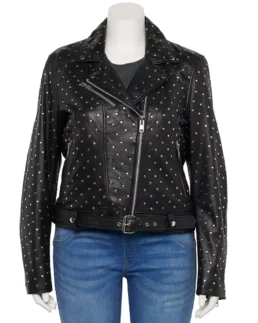 Whet Blu Claudia Studded Leather Jacket - Trendy Leather Jackets