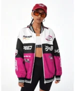 Women's Bloke Core Letter Pattern Print FW24 Baseball Jacket Style2 - Trendy Leather Jackets