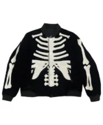 50th Anniversary Vanson Skeleton Bomber Jacket Black Front VEiw