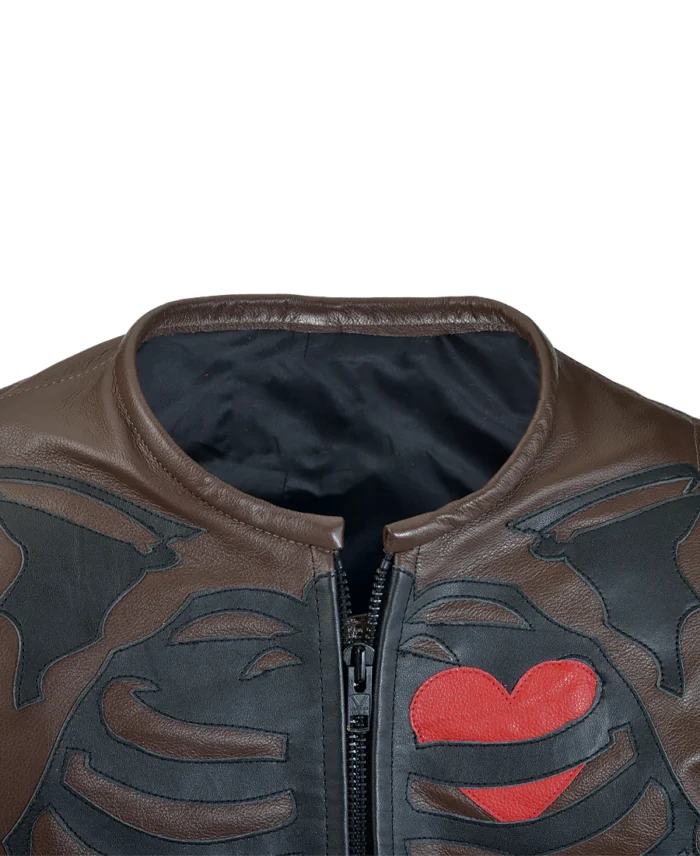 7Uice X Vanson Hearts Genuine Leather Biker Jacket - Trendy Leather Jackets