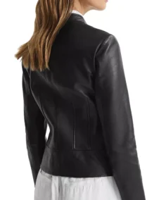 Allie Leather Biker Jacket Back - Trendy Leather Jackets